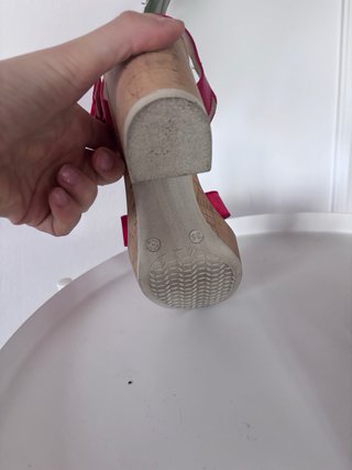 Sandalias Gadea Satinadas Tacón Plataforma Rosa