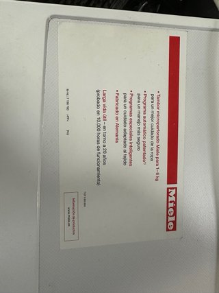 Lavadora Miele W 1612 Carga Frontal Alta Gama
