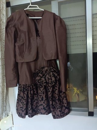 Vestido vintage boda/evento marrón