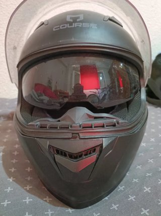 Casco de moto negro COURSE