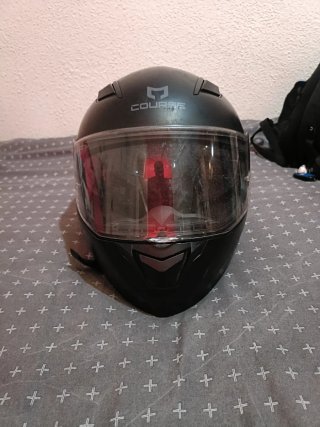 Casco de moto negro COURSE