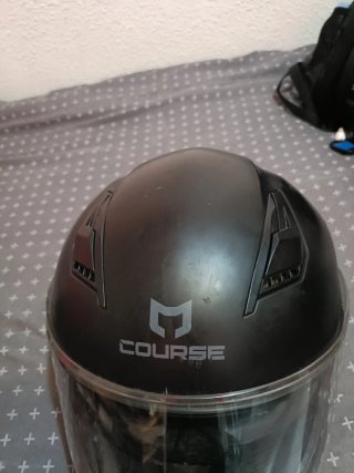 Casco de moto negro COURSE