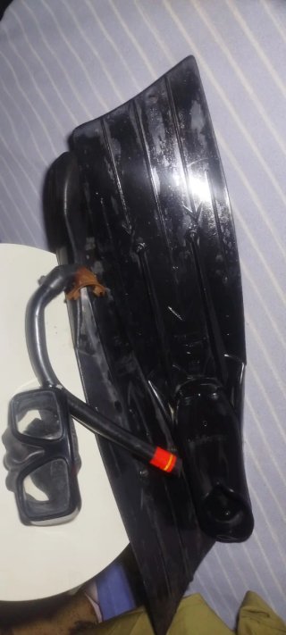 Aletas buceo + careta + snorkel talla 44-46 negras