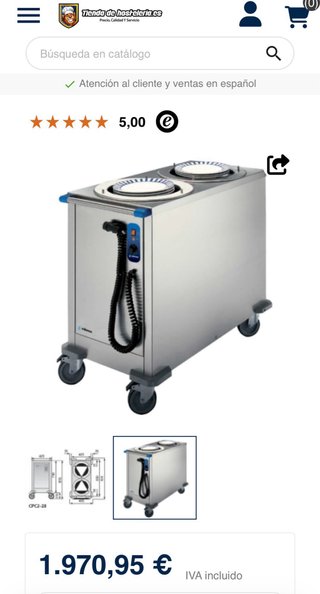 Carro caliente dispensador platos EDENOX