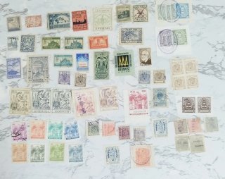 137 Antiguas  Viñetas-Timbres Postales de España.