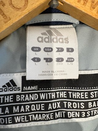 Anorak Caballero Adidas Gris y Azul