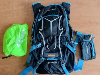 Mochila Trekking ANMEILU 18L Negra/Azul