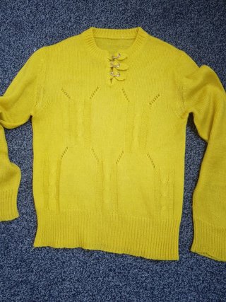 Maglione Monnalisa Vintage Giallo cardigan large