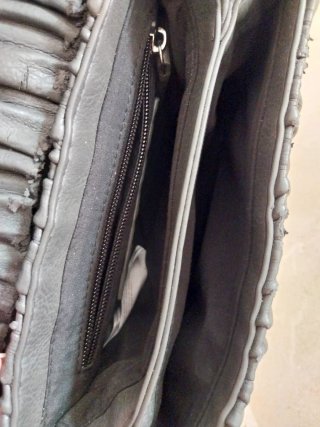 Bolso de hombro Adolfo Dominguez gris