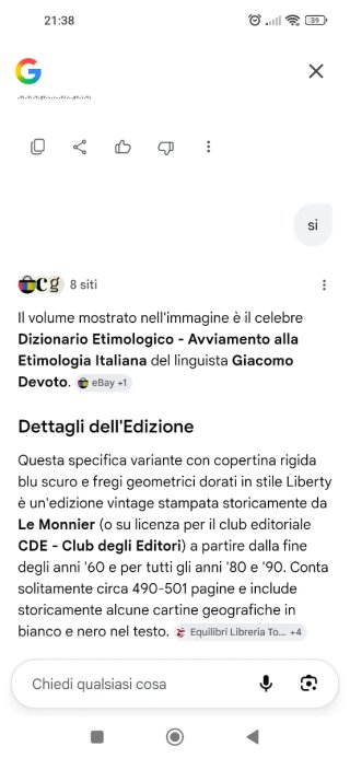 Dizionario etimologico Giacomo devoto