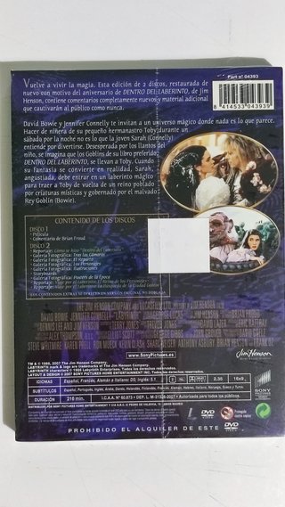 DVD Dentro del Laberinto Ed. Aniversario