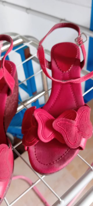 Zapatos de plataforma rojos para mujer
