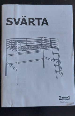 Estructura Cama Alta Svärta Ikea 90cm