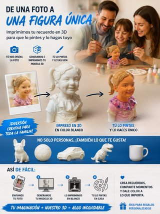 Figuras 3D Personalizadas para Pintar