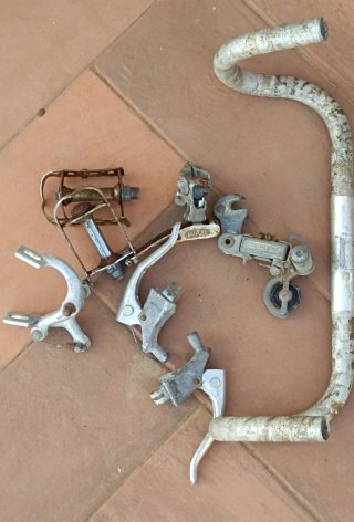 Lote de piezas para bicicleta antigua