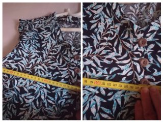 Vestido estampado hojas talla grande