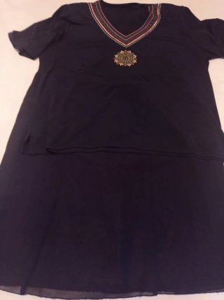 Vestido estampado hojas talla grande
