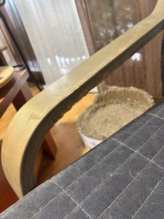 Butaca Ikea tela y madera
