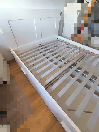 Cama y Cabecero Ikea Brimnes Blanco