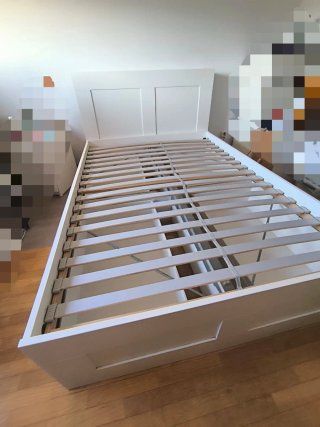 Cama y Cabecero Ikea Brimnes Blanco