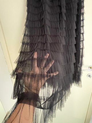 Gonna a ruota in tulle nera