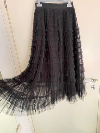 Gonna a ruota in tulle nera