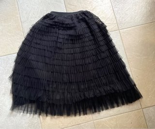 Gonna a ruota in tulle nera