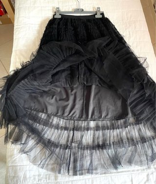 Gonna a ruota in tulle nera