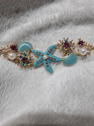 Pulsera y pendientes marinos