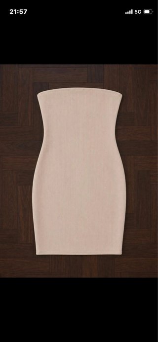 Vestido beige talla S