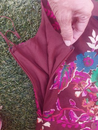 Vestido Mango floral talla L viscosa