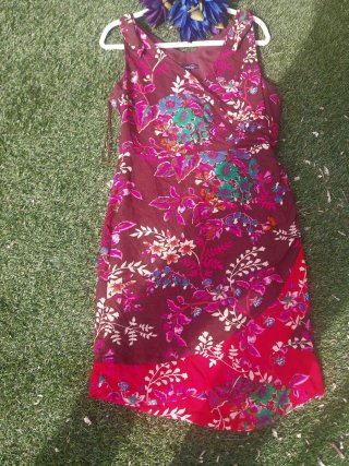 Vestido Mango floral talla L viscosa