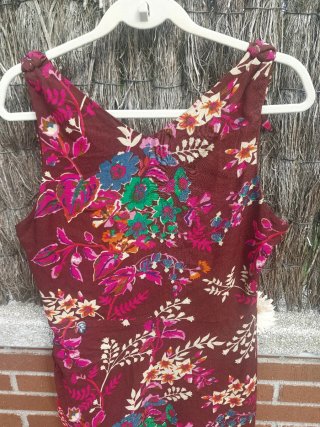 Vestido Mango floral talla L viscosa