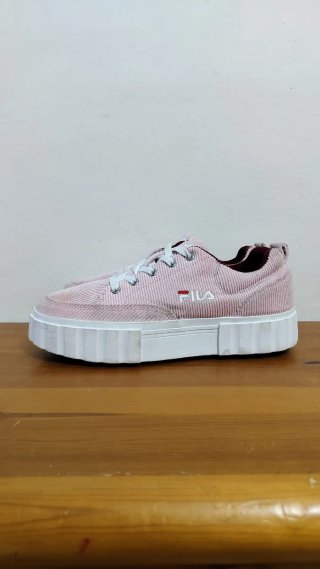 Zapatillas Fila Rosa Corduroy Plataforma
