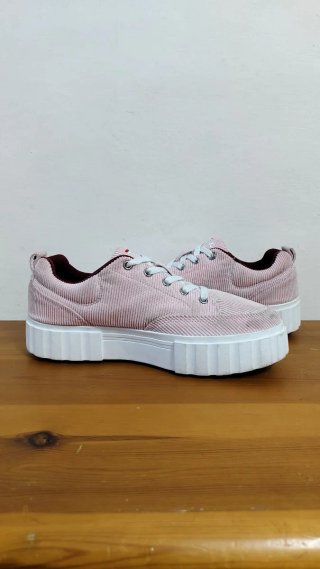 Zapatillas Fila Rosa Corduroy Plataforma