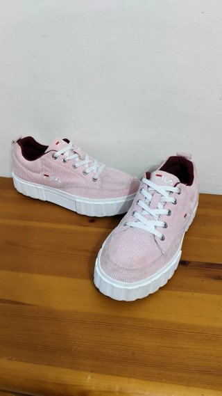 Zapatillas Fila Rosa Corduroy Plataforma
