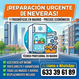 Reparación de Neveras en Madrid - Económico