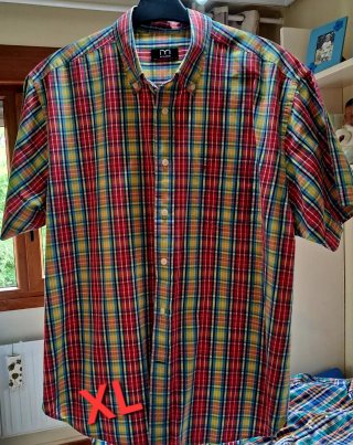 4 Camisas Hombre Cuadros Multicolor
