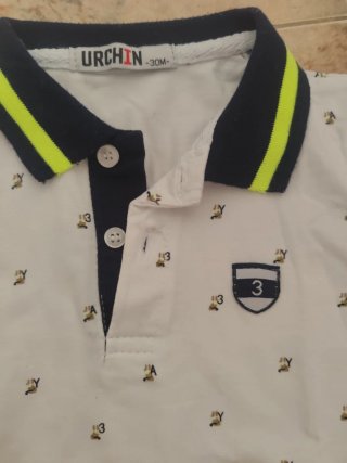 Polo Urchin 30m blanco estampado