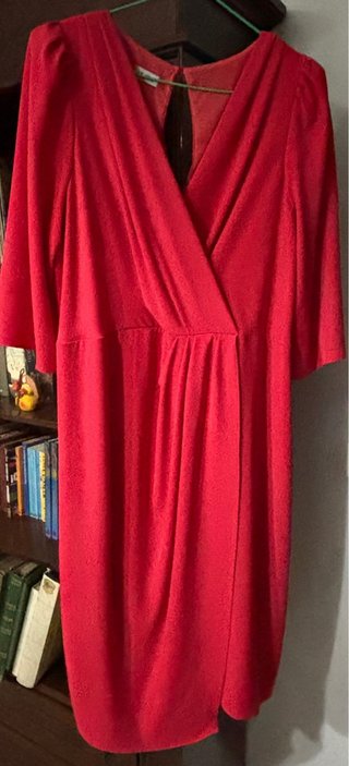 Vestido LEYDA color coral, talla 52,