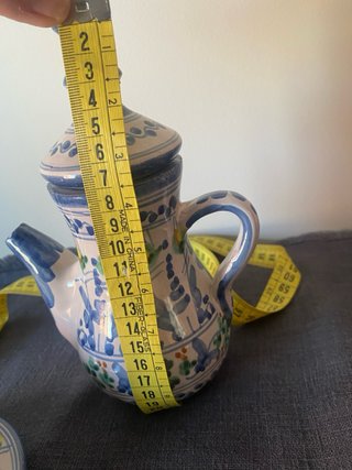 Juego de café de cerámica pintada