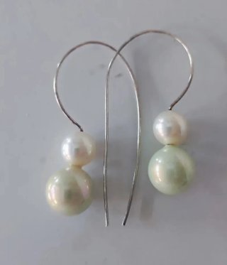 Pendientes Plata Ley Amatista y Perla