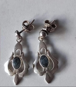 Pendientes Plata Ley Amatista y Perla