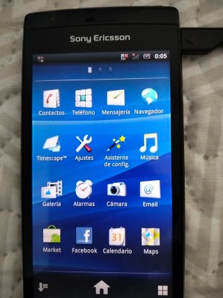 Sony Ericsson Xperia Telefono Vintage Nero