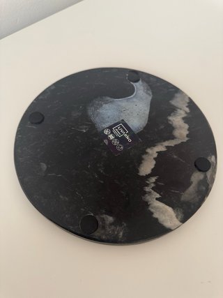 Plato decorativo mármol negro