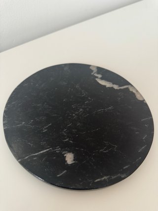 Plato decorativo mármol negro