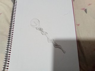 Dibujo de bastón con espiral