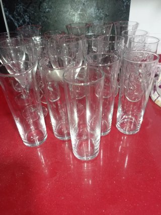 Juego de vasos de cristal