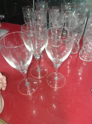 Juego de vasos de cristal