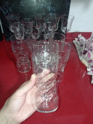 Juego de vasos de cristal